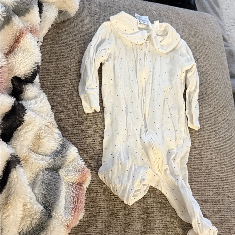 White Polka Dot Kids One Piece